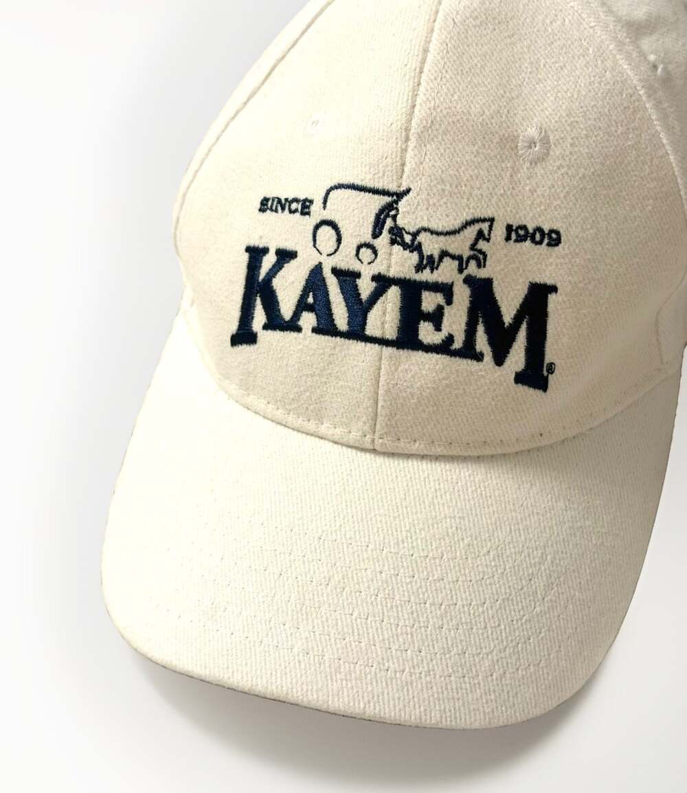 KAYEM Hat Embroidered Horse And Carriage Apollo Meats White Cap RARE 4101.15